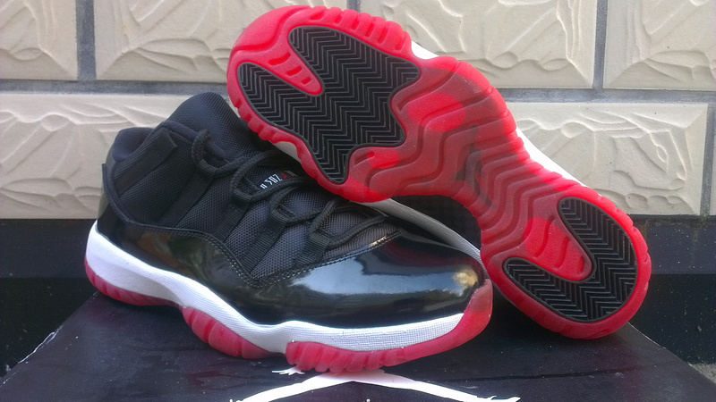 Air Jordan 11 Mens Shoes Black/White/Red Online